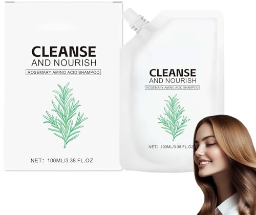 Rosmarin-Aminosäure-Shampoo, pflegendes Shampoo und Conditioner, Anti-Haarausfall-Shampoos, gegen Haarausfall und Haarausfall, für mehr Volumen, stärkt und verdickt die Kopfhaut (1)