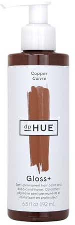 dpHUE Gloss+, Copper - 6.5 oz (8-12 Applications) - Semi-Permanent Hair Color & Conditioner - Lasts Up to Eight Washes - Paraben, SLS & SLES Sulfate Free - Vegan, Leaping Bunny Certified