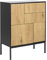 AC Design Furniture Jörn industrielles Sideboard, geräumige Aufbewahrung, Büro- und Wohnzimmermöbel, Wildeiche-Optik/schwarz, Holz/Metall, H: 103 x B: 40 X L: 80 cm, 1 Stück