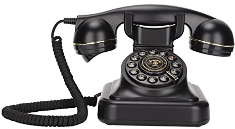 Telefoni antichi, telefono fisso con filo europeo retrò con cavo telefonico, telefono fisso vintage telefono aziendale per casa hotel ufficio arredamento