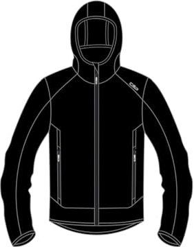 CMP Kinder Boys Softshell Jacke, Nero, EU 164, Schwarz