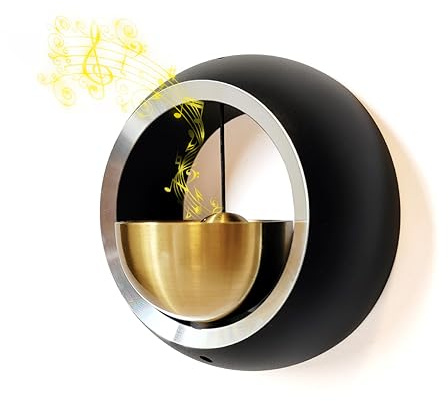 Cizenal Shopkeepers Bell for Door Opening, Door Chime for Business When Entering, Easy to Install Magnetic Doorbell, Unique Business Decorations and Entrance Hanging Decorations- Creative Gift (black)