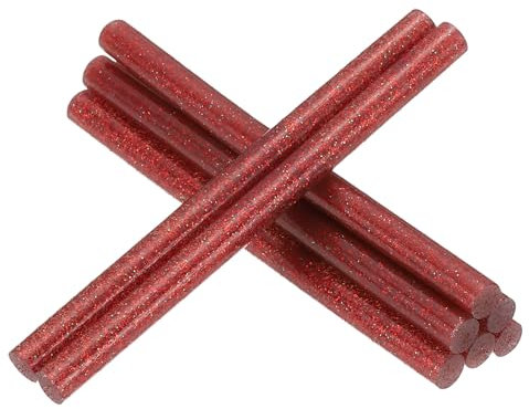 PATIKIL 4x0.27 Inch Hot Glue Sticks, 8 Pcs Hot Glue Gun Sticks Mini Hot Melt Adhesive Glue Stick for DIY Art Craft Repairs Festival Decoration, Deep Red