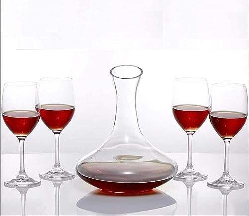 Tjock vinkaraff, Kristallkaraff for whisky och rött vin 1800 ml med 750 ml flasköppning, bred kaliber, lätt att rengöra, heminredning for bar