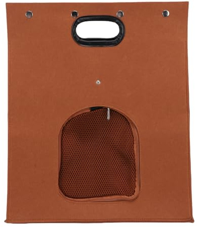 Jiawu Bolsa de Viaje para Gatos, Bolso para Gatitos, Cama Nido de Fieltro Portátil, Cómoda Cama Cueva para Gatos para un Lugar de Descanso, 18,9x15,94 Pulgadas (Chocolate)