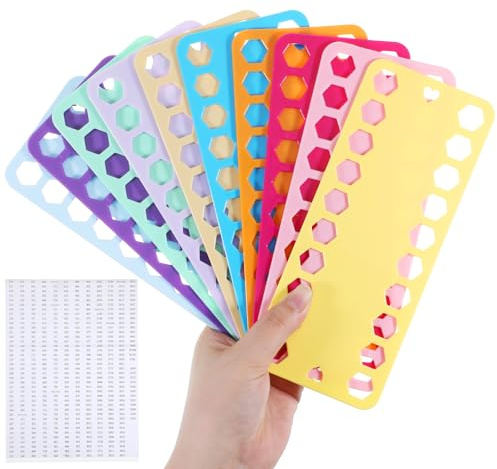 Aysatogc 10 styck broderigarn förvaringsspolar med etiketter av plast Tillverkade broderi tandtråd Organizer Broderitråd Organizer för hantverk DIY broderi sömnad Förvaring