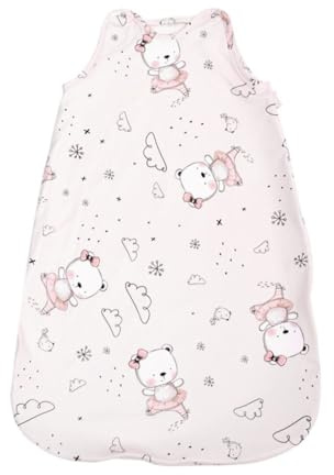 Lorelli Saco de dormir de invierno para bebés 85 cm, 100% algodón, 2,5 TOG, color:rosa