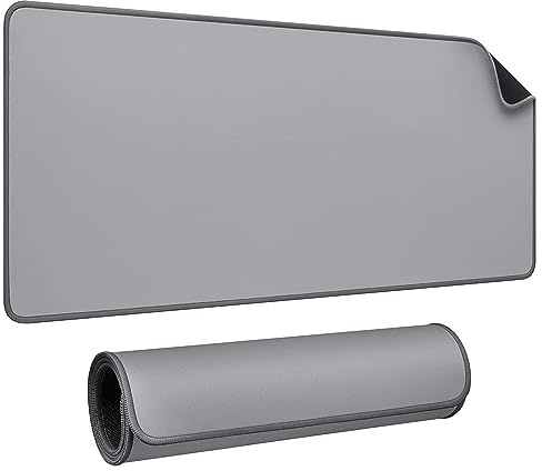 JIALONG Tappetino Mouse Gaming, Grande Mouse Pad XXL 900x400mm Confortevole, Lavabile, Antiscivolo Tappetino Scrivania Supporto per Ufficio Computer, Tastiera PC Gaming - Grigio