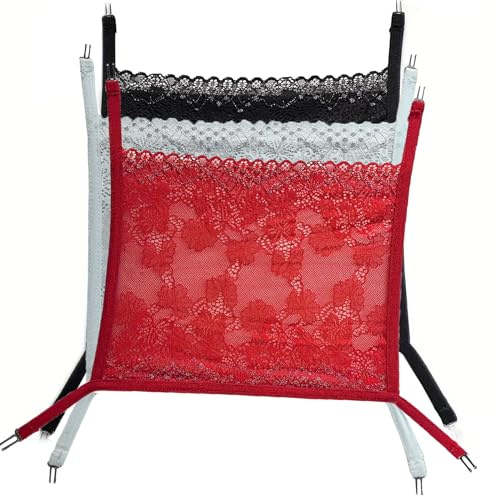 YEKEYI Lot de 3 cache-décolleté pour femme - Grande taille - Camisole à clipser - Insert de soutien-gorge - Panneau de modestie, Noir / blanc / rouge, taille unique
