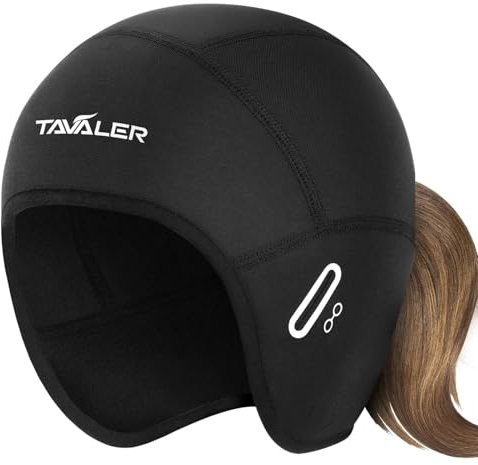 Tavaler Fahrradmütze Damen, Fahrrad Mütze Winter Damen, Helmmütze Fahrrad Thermal, Winddicht, Mütze Fahrradhelm für Radfahren Laufen Outdoor (52-60)