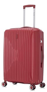 CELIMS - Valise Moyenne en Polypropylène | Modèle 2025 | Taille 65cm 20kg | Serrure TSA | 8 roulettes 360 | Rouge