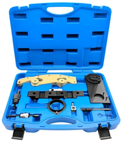 ZKTOOL Kit d'outils de verrouillage de distribution d'arbre à cames, compatible avec moteur BMW 6 cylindres M52 M52TU M54 M56, kit d'outils de verrouillage d'arbre à cames double Vanos, kit d'outils