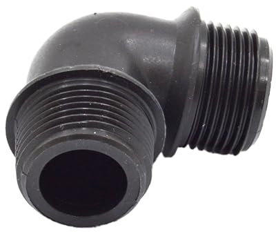 S&M 726163 - Coude avec filetage mâle 1 ½ en polyéthylène | Raccord coudé à 90° avec raccords filetés mâles d'un pouce et demi | Résistant et avec mesures standard