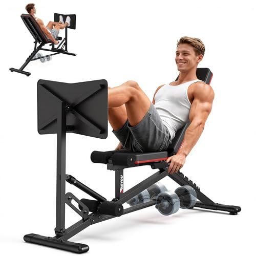 PASYOU Presse à Cuisse, Banc de Musculation avec Presse à Cuisse, Capacité de 550 kg, Machine Musculation avec 9 Positions de Dossier Réglables et Rangement pour Haltères, Entraînement à Domicile