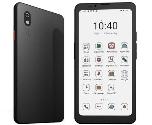 Bigme HiBreak Pro Color Epaper Phone, 8+256 GB 5G Smart Phone, Android 14 OS Ebook Reader, Black