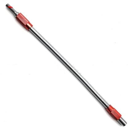 Prolunga per punta da trapano, Supporto for punte elicoidali con estensione for trapano multicolore 300x13x13mm(Red)