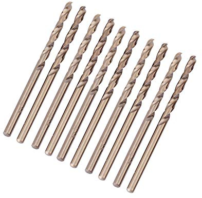 10 Pcs 4.5mm Drill Bit, M35 HSS Cobalt Drill Bits, HSS-CO Drill Bits Set, Twist Drill Bits, 4.5mm for Drilling on Stainless Steel
