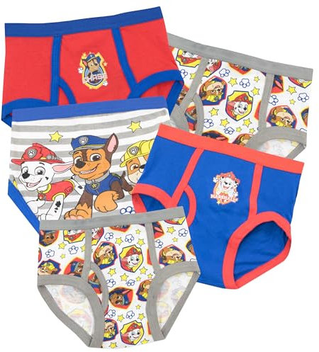 Paw Patrol Boys Chase Marshall Rubble Briefs Pack of 5 Multicoloured Age 6 to 7 Years