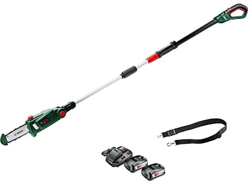 Bosch UNIVERSALCHAINPOLE P4A 18v Cordless Telescopic Pole Tree Pruner 200mm 2 x 2.5ah Li-ion