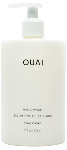 OUAI Hand Wash, Dean Street - Liquid Hand Soap with Jojoba, Avocado, & Rose Hip Oil for Replenished Skin - Gentle Exfoliating Kitchen & Bathroom Soap (16 Fl Oz)
