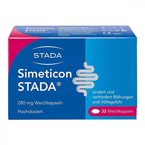Simeticon STADA 280mg - Medizinprodukt zur Linderung gasbedingter Beschwerden wie Bauchkrämpfe, Blähungen und Völlegefühl - 1 x 32 Weichkapseln
