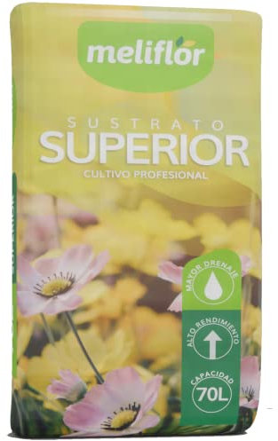 Meliflor Substrat Universel supérieure 70 l pH stabilisé + Drenage (avec Perlite et Fibre de Coco)