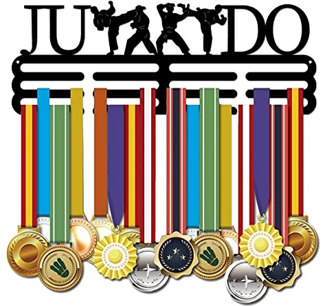 SUPERDANT Judo Medaillenhalter Judo Medaillen Aufbewahrung Sports Personalisiert Medaillen Halter Medaillenhalter Für Wand Geschenke für Sportler Kinder 40x15cm