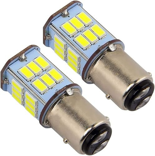 1157 P21/5w Bay15d 12V 24V Bombillas LED, Blanco 6000K, Para automóvil luces traseras Luces de freno. 2Pcs