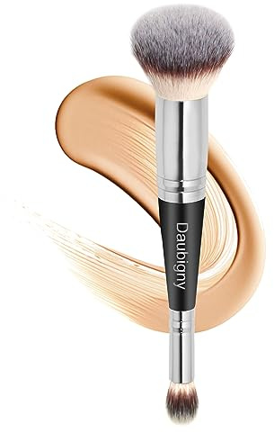 Daubigny Dual-ended Foundation Brush Concealer Brush Perfect for Any Look Premium Luxe Hair Rounded Taperd Flawless Brush Ideal for Liquid, Cream, Powder,Blending,Concealer