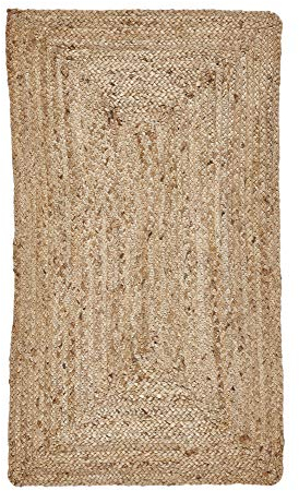 -LUXOR- living Teppich Salo - Jute Teppich - auch geeignet als Teppich Schlafzimmer - nachhaltiger Boho Teppich beige - Teppich Läufer - Naturprodukt 65 x 130 cm