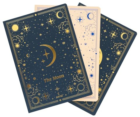 Grupo Erik - Lot de 3 Carnets Astral | Carnet de Notes A5, Notebook, Carnet de Voyage, Carnet de Recettes, Cahier de Notes