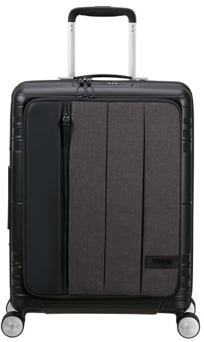 American Tourister Hello Cabin - Spinner S, Erweiterbar Handgepäck, 55 cm, 39/45 L, Grau (Grey Melange)