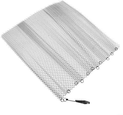 2 x Kamin-Netzvorhang, Funkenschutzgitter, Metall-Feuerschutzpaneele mit Griffen für Heimkamin, hängende Ersatzschirme (C)