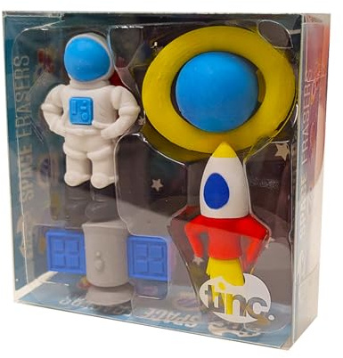 Tinc Space Erasers Collection Pack for Kids - Use at School & Homework (S4SPACER)