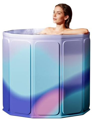 Vasca Da Bagno Pieghevole, 80x70 cm (LxA) Vasca Da Bagno Portatile Per Bagni Caldi E Freddi Per Piccoli Bagni Doccia Spa E Benessere Bagno Di Ghiaccio Vasca Di Ghiaccio Per Adulti