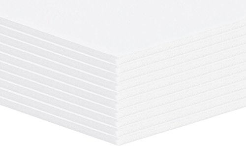 Pack of 10 Foam Sheets, Easy Panels – 10 mm – White Size: 50 x 70 cm