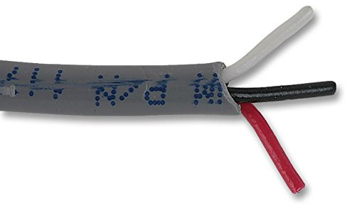 Tinned Copper, 5.3mm, Grey, PVC, 3 Core, 16 x 30AWG, UL2509 Series, 100ft, 30.5m, 300V, 18AWG, Multicore Cable
