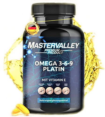 Omega 3 Kapseln hochdosiert mit EPA & DHA | 100 Kapseln | Omega 3-6-9 aus Fischöl & Leinöl | Ohne Zusatzstoffe | Premium Qualität | Herz, Gehirn & Gelenke | Made in Germany