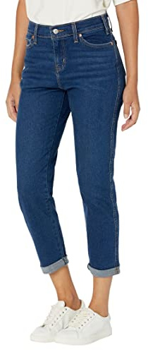 Levi Strauss Signature Gold Women's Mid Rise Slim Boyfriend Jeans (Available in Plus Size), (New) Wildwood Flower, 14
