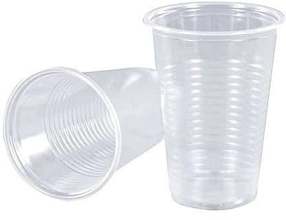 KAV Pack of 1000 Disposable Clear Plastic Cups - 7oz Plastic Glasses for Travel, Wedding Party, Picnic, Wine, Juice, Dessert, Cold Drinks, Drinking Water, Coolers, Vending (180 ml)