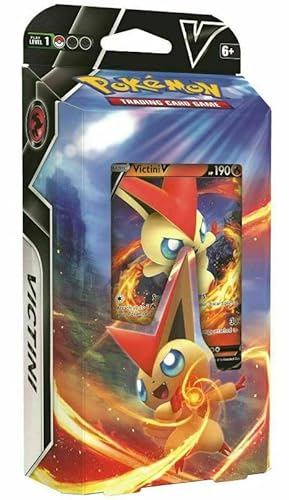 Pokémon Victini V, Guardevoir V-Kampfdeck (eins zufällig ausgewählt), Kartenspiel Sammelkarten + Heartforcards Versandschutz