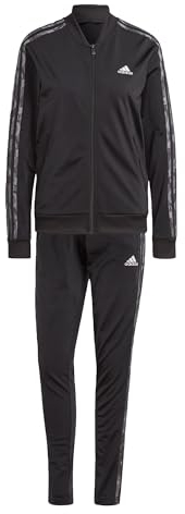 adidas Damen Essentials 3-Stripes Track Suit, Black/Multicolor, XS