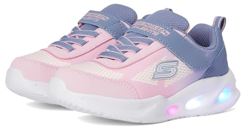 Skechers Sneaker Unisex Sola Glow, Grigio/Rosa Chiaro, 22 EU