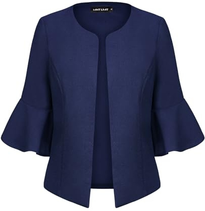Crop Blazer Women Open Front Elegant Blazers Jacket Flared Sleeve Cardigan | Cropped Blazer Women Open Front Elegant Blazers Jacket Flared Sleeve Cardigan Outerwear Front Lined Elegant