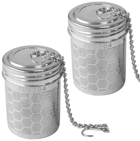 Colino da tè Souvik in Acciaio Inossidabile 304 Filtro a Maglia Fine per tè sfuso con Coperchio Adatto a Tazza e Teiera Antiruggine e Lavabile in Lavastoviglie Filtro te Infusione