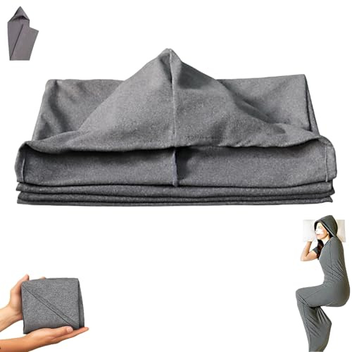 Sac de couchage de compression pour adultes – Couverture portable ultra légère pour soulager le stress et l'anxiété, tissu extensible respirant – Thérapie par pression pour adolescents et adultes