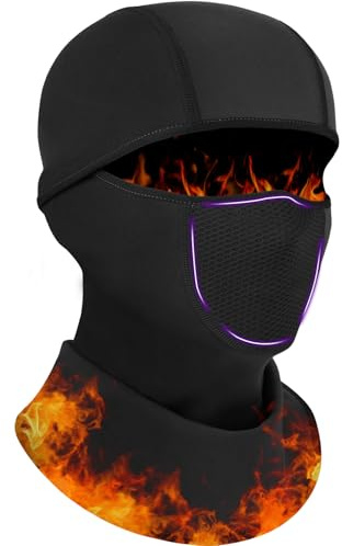 Balaclava Ski Face Mask for Men Women-Breathable Winter Cold Weather Gear Thermal Shiesty for Skiing Motorcycle Outdoor Work Black