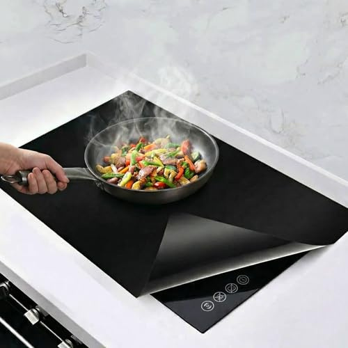Große Silikon Abdeckung Induktionskochfeld Schutzmatte: 78 x 52 cm Für Arbeitsplatte Kochen Schneidbar Spülmaschinenfest Schwarz Für Zuhause