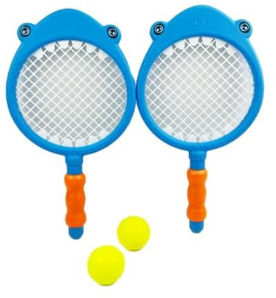 Generico Set Racchette Da Tennis Giocattolo Per Bambini, Racchette Leggere in Plastica Con Due Palline, Adatte Per Indoor, Giardino e Spiaggia, Attrezzatura Sportiva Educativa e Gioco Ricreativo