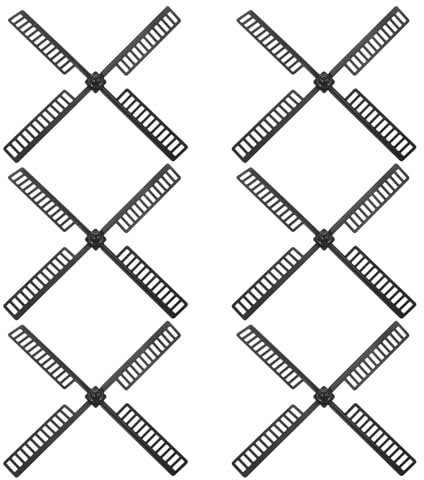 OFFSCH Pale Mulino a Vento in Plastica 6 Pezzi per Esterni da Giardino 20,5x20,5 Cm Resistenti alle Intemperie Rotazione Decorativa per Cortili e Patii